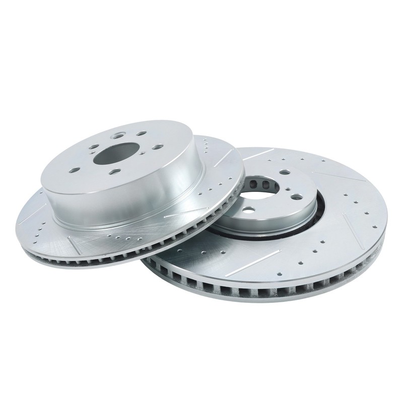 Front & Rear Drilled Brake Rotors & Ceramic Brake Pads For Lexus GS350 GS450h gallery
