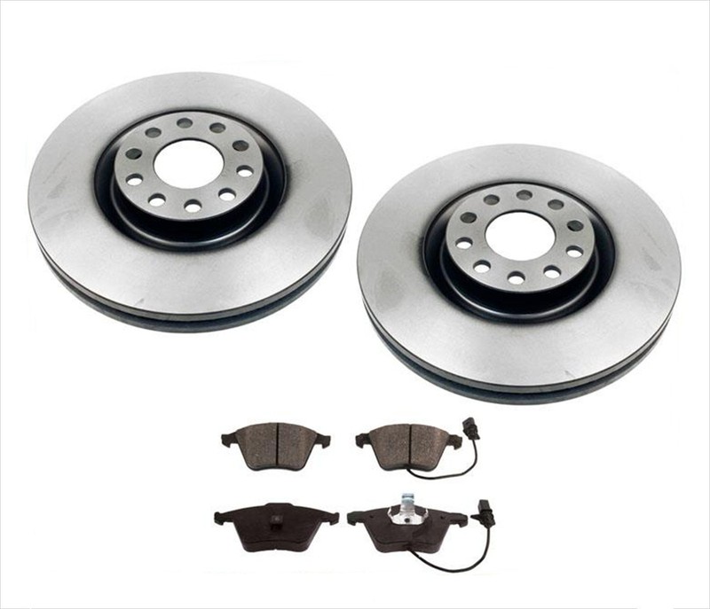 Brake Rotors & Pads w/ 2-Pad Front Caliper for 01-05 Audi Allroad Quattro 321MM