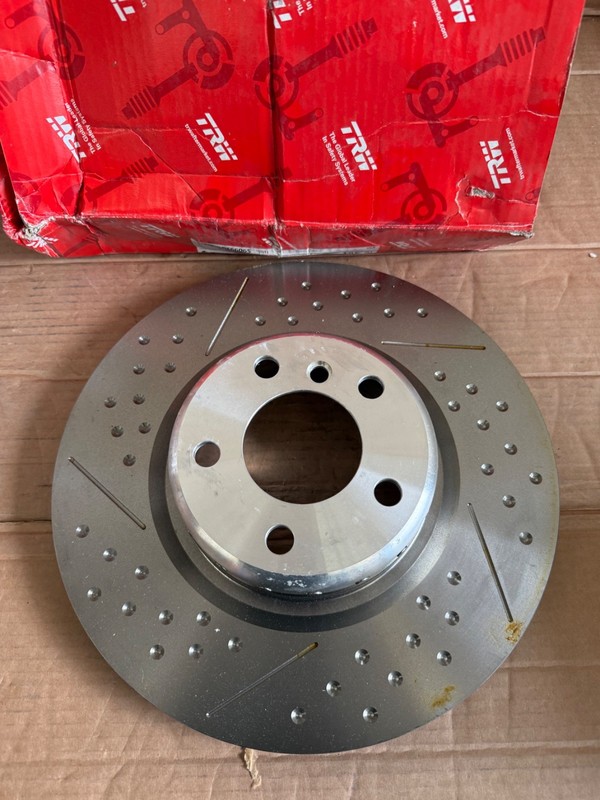 Fits BMW 1 2 3 4 Series Rear Slotted Brake Disc x1 6797598 TRW DF6606S 345mm gallery