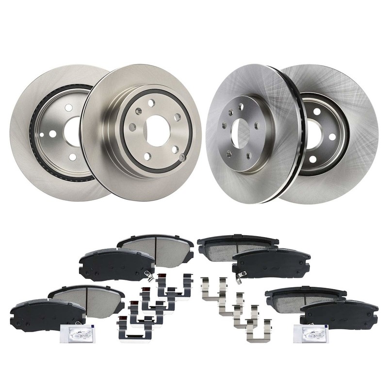4-Wheel Set Brake Disc and Pad Kits Front & Rear for Chevy Chevrolet Equinox GMC