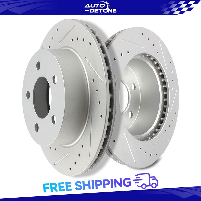 2 Pcs Front Brake Discs Rotors Kit Fits Jeep Wrangler Grand Cherokee TJ Wagoneer