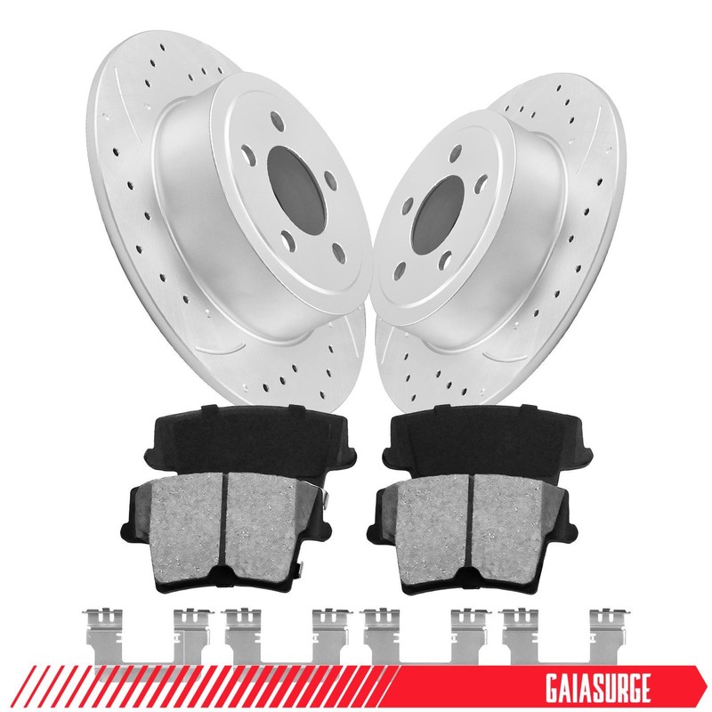 Rear Disc Rotors + Brake Metallic Pads for Dodge Charger Magnum 2.7L 3.5L 4-Door