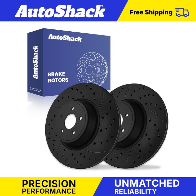 Rear Drilled Slotted Brake Rotors Pair for Ford, Escape 2020-2025
