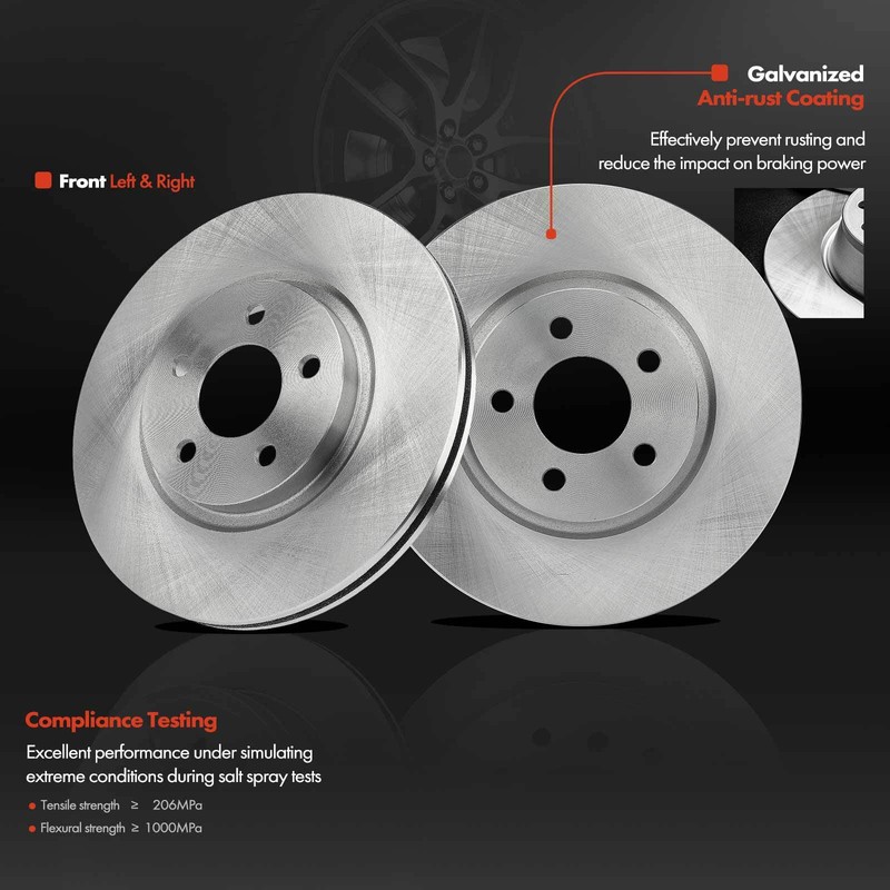 2x Front Left & Right Disc Brake Rotors for Chrysler PT Cruiser 2001-2010 2.4L gallery