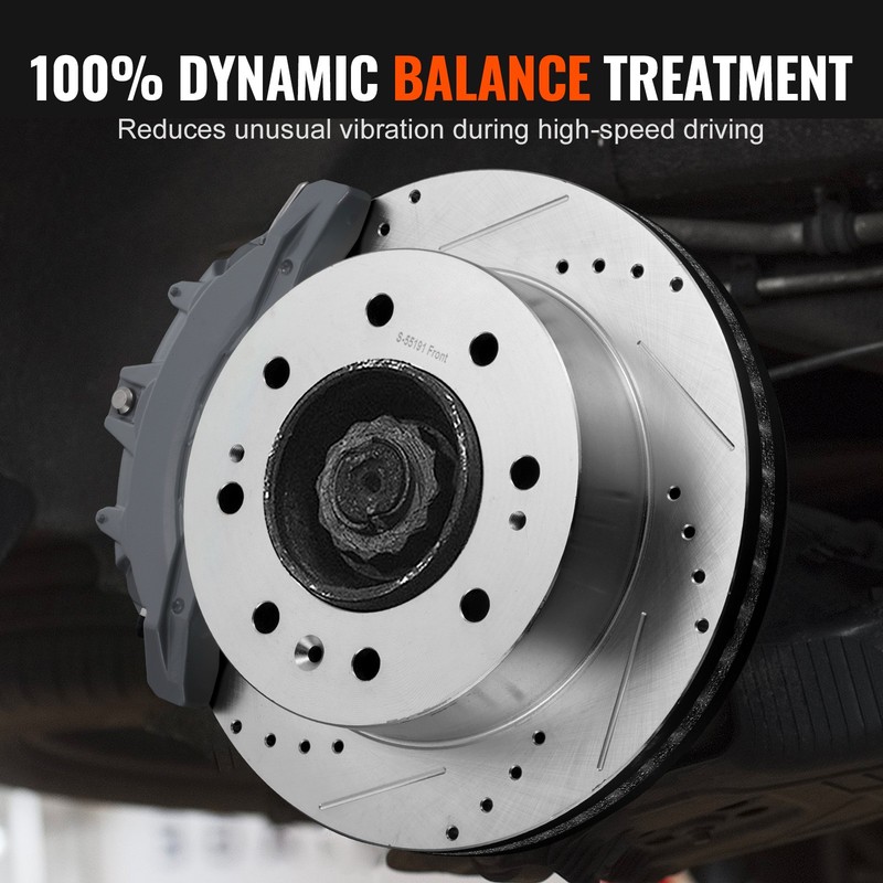 Uimoso Front Ceramic Brake Rotor Pad Kit for 11-2019Silverado Sierra 2500/3500HD gallery