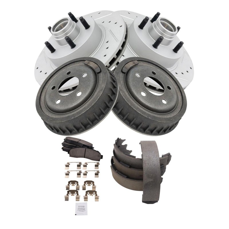 TRQ Performance Front & Rear Brake Pad & Rotor Kit For Ford Mazda gallery