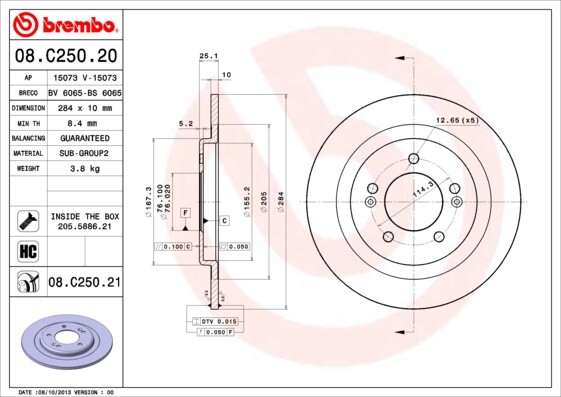 Fits Hyundai i40 2011-2019 1.6 CRDi 1.7 2.0 AZ Rear Brake Discs 584113Z100 gallery