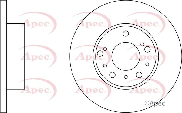 Brake Discs Pair Front FOR PEUGEOT J5 1.8 1.9 2.0 2.5 81->94 CHOICE1/2 Apec gallery