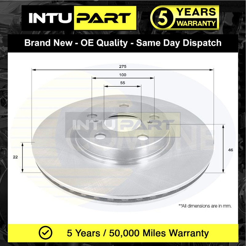Fits Toyota Urban Cruiser 2007-2016 Verso 2010-2016 Intupart Front Brake Disc #1