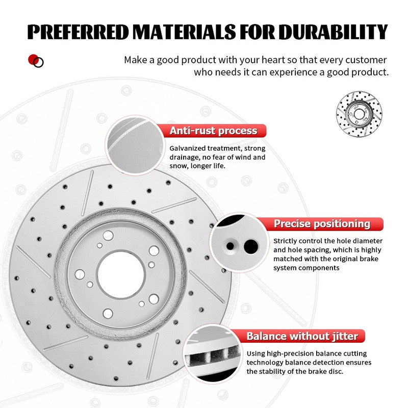 10.31 inch (262mm) Rear Disc Rotors Ceramic Brake Pads for 2010 - 2013 Kia Soul gallery