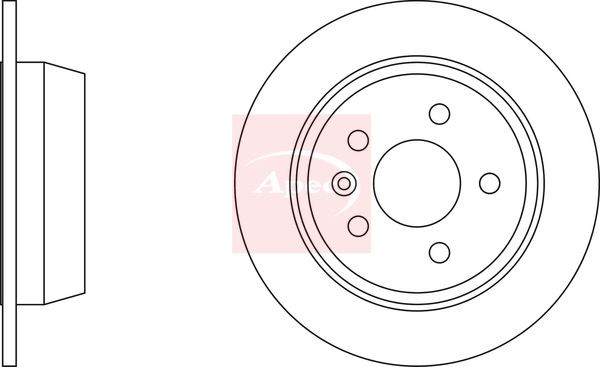 APEC DSK721 Brake Disc Rear Solid Braking Fits Mercedes-Benz V-Class Vito