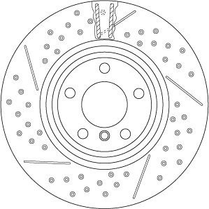 2 x Brake Disc TRW DF6606S for BMW 1 Series 2 Coupe 3 Series