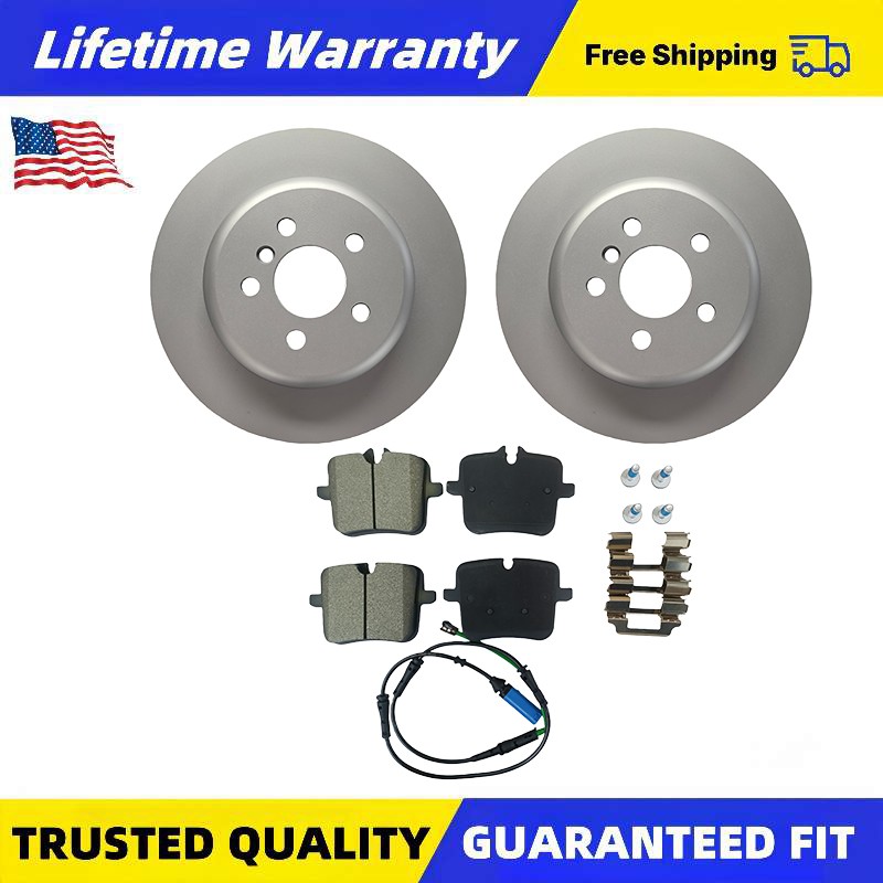 Rear Brake Kit Disc Rotor Ceramic Pads for BMW X3 2018 2019 2020 2021 2022 2023