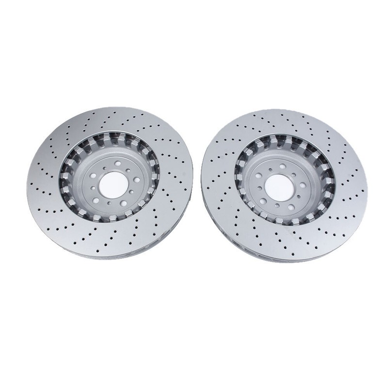 Set of 2 For BMW F10 F12 F13 M5 M6 Front Vented & Drilled Disc Brake Rotors