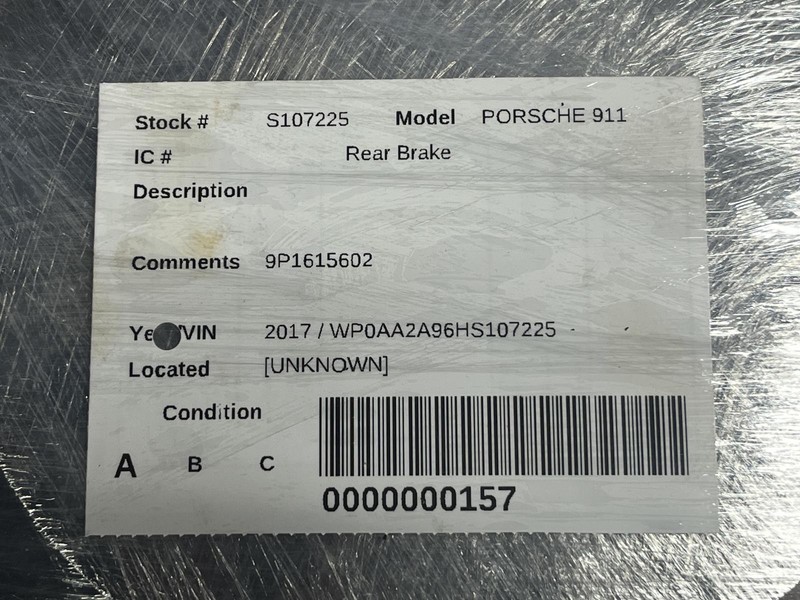 2017-2024 Porsche 911 Carrera Rear Left & Right Brake Disc Rotors 37K Miles OEM gallery