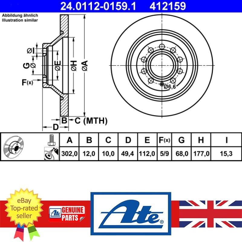 Brand New Brake Disc For Audi A6 04-11 4F0615601E