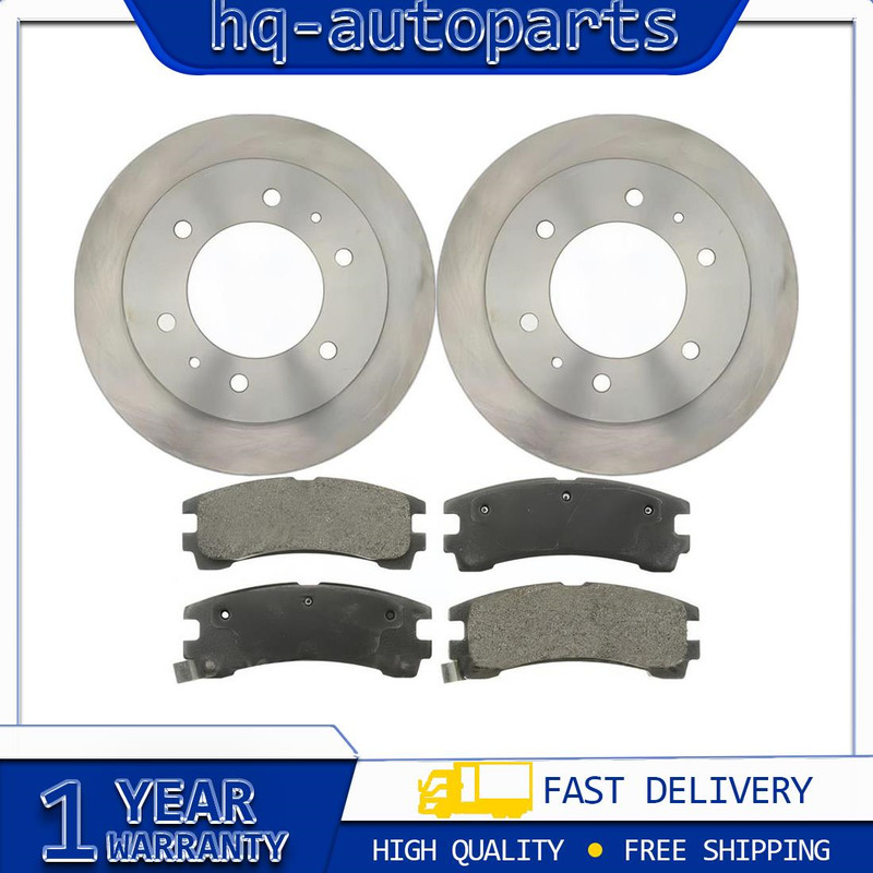 Rear Brake Rotors Disc Brake Pad Set for 1988 – 1993 1994 1995 Nissan Pathfinder