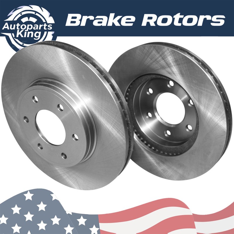 Front Disc Rotors Pairs For 2006-2009 Chevy Trailblazer 2008-2009 Saab 9-7x