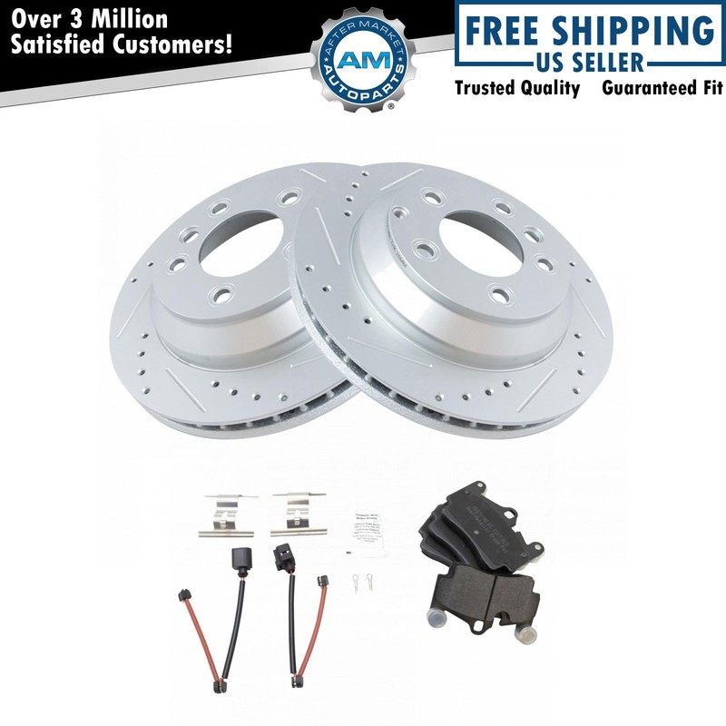 Brake Performance Rotor & Metallic Pad Kit Rear for Audi Q7 VW Touareg