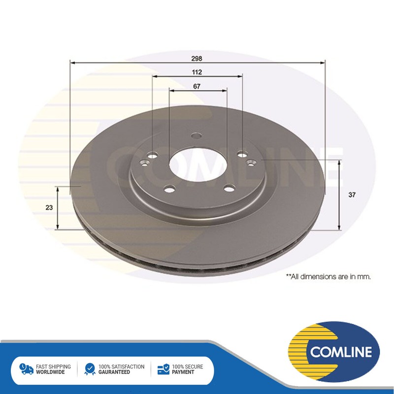 Fits Ssangyong Tivoli 2015- XLV 2016- 1.6 D Brake Disc Front Comline
