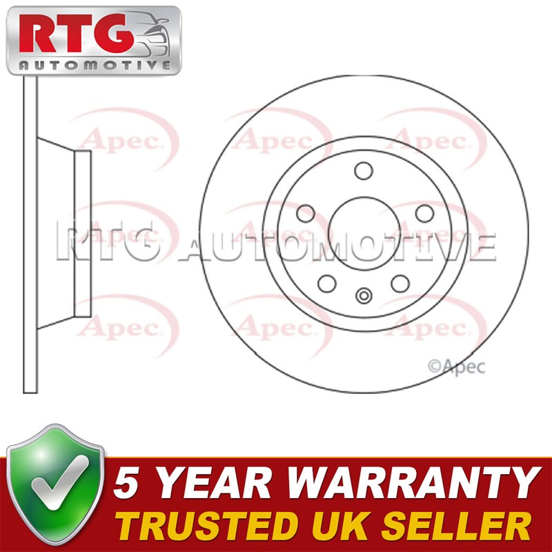 Rear 1x Brake Disc Fits Audi TT 2006-2014 1.8 2.0 TDi 8J0615601