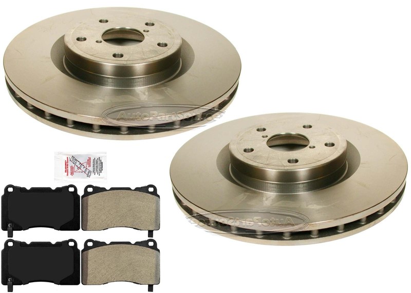 Front Disc Brake Rotors & Semi Metallic Pads Fits 2013-2017 Subaru WRX STI