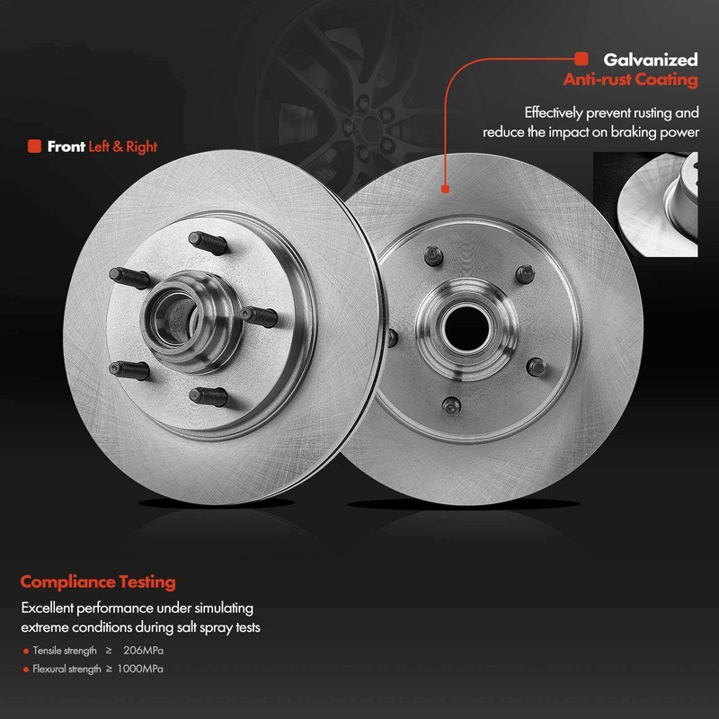 Front Brake Rotors & Brake Pads for Ford F-150 2000-2003 Lincoln Blackwood 2002 gallery