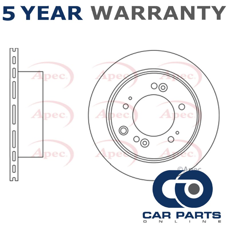 1x Brake Disc Rear CPO Fits Kia Sorento 2006-2010 2.5 CRDi 3.3 584113E500