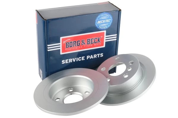 Borg & Beck BBD5426 Rear Brake Discs Pair 259mm Solid Fits MINI 34216799383