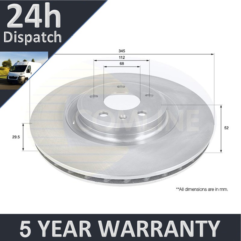 Fits Audi A4 2007-2011 Q5 2008-2017 A5 2007-2017 PV Front Brake Disc #1
