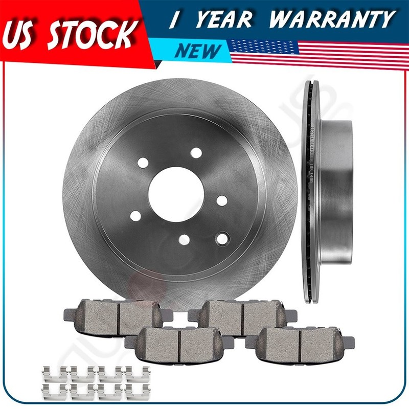 Rear Vented Brake Rotors And Ceramic Pads For 03 04-2012 For Infiniti FX35 3.5L gallery