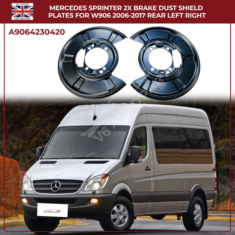 Brake Discs Dust Covers Plate Shield SET Rear Left Right For VW Crafter 2006 -16 gallery