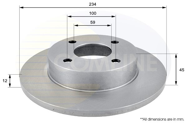 Fits Nissan Micra 1992-2003 1.0 1.3 1.4 1.5 D Brake Disc Front Comline #1 gallery