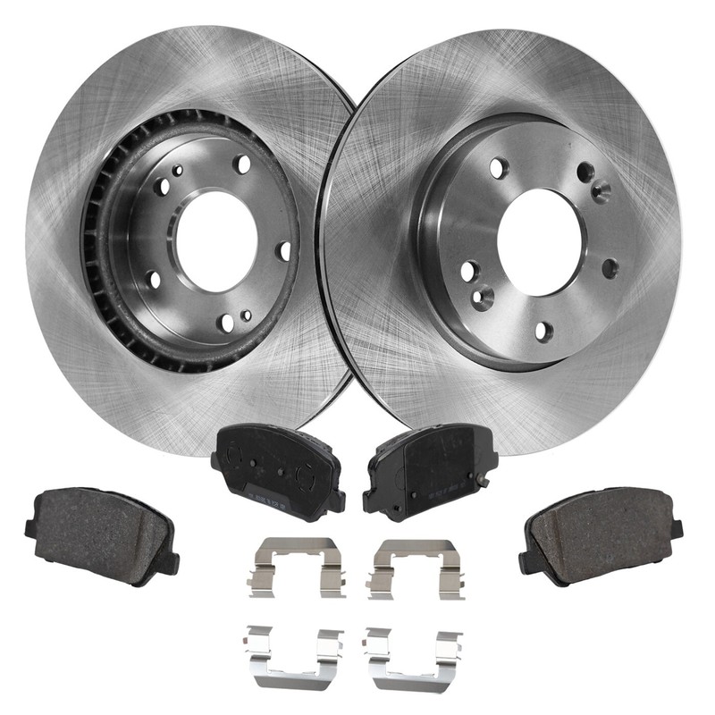 Disc Brake & Pad Kit For 2013-2016 Hyundai Veloster Front Driver Passenger Side