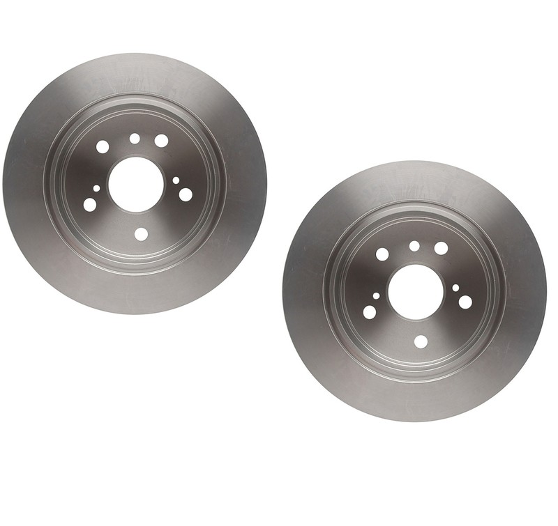 Pair Set Of 2 Solid Rear Disc Brake Rotors Dia 282 mm AcDelco For Toyota Lexus