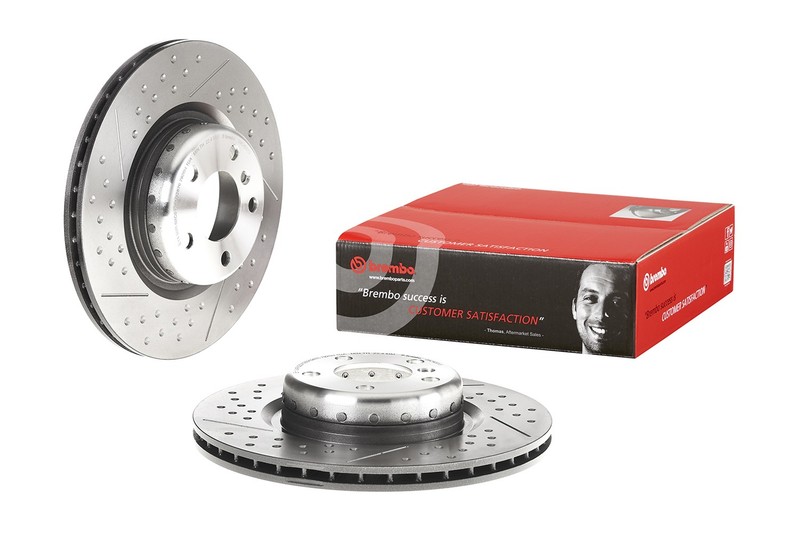 Brembo Rear Left or Right Drill Slotted Brake Disc Rotor For BMW F22 F23 F30 F34