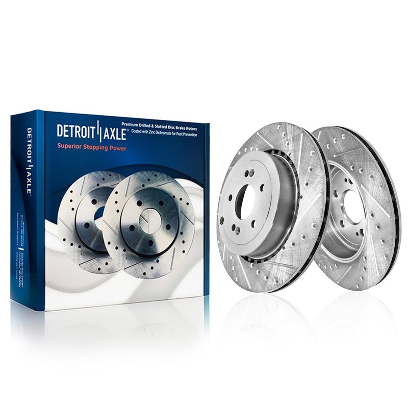 Rear Drilled Disc Brake Rotors Brake Pads for 2018-2022 Kia Stinger Genesis G70 gallery