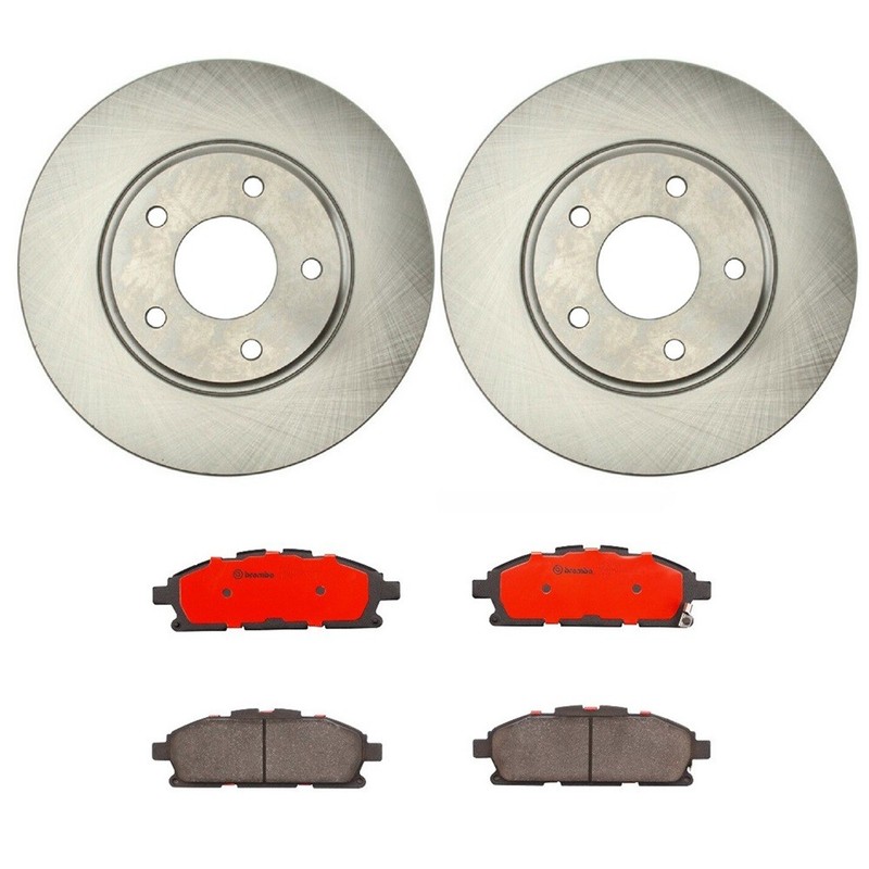Brembo Front Brake Kit Ceramic Pads Coated Disc Rotors for Nissan Quest ’11-’17