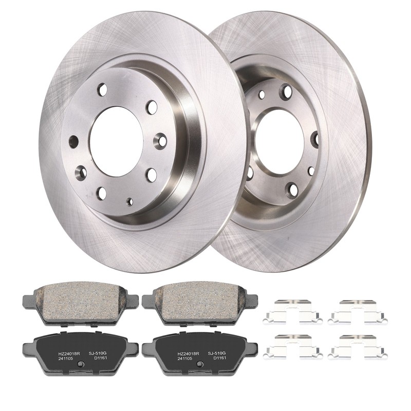 Rear Rotors Brake Pads Fit for Ford Fusion Mazda 6 Lincoln MKZ Mercury Milan