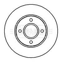x2 Borg & Beck Front Brake Discs Pair Fits Ford BBD4983