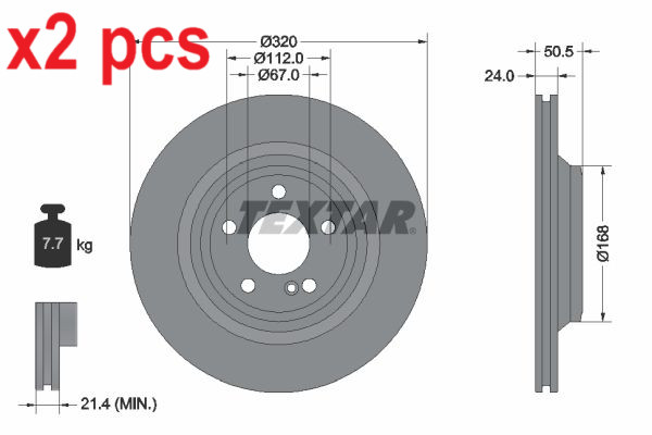 X2 PCS L&R SIDES BRAKE DISC 92317305