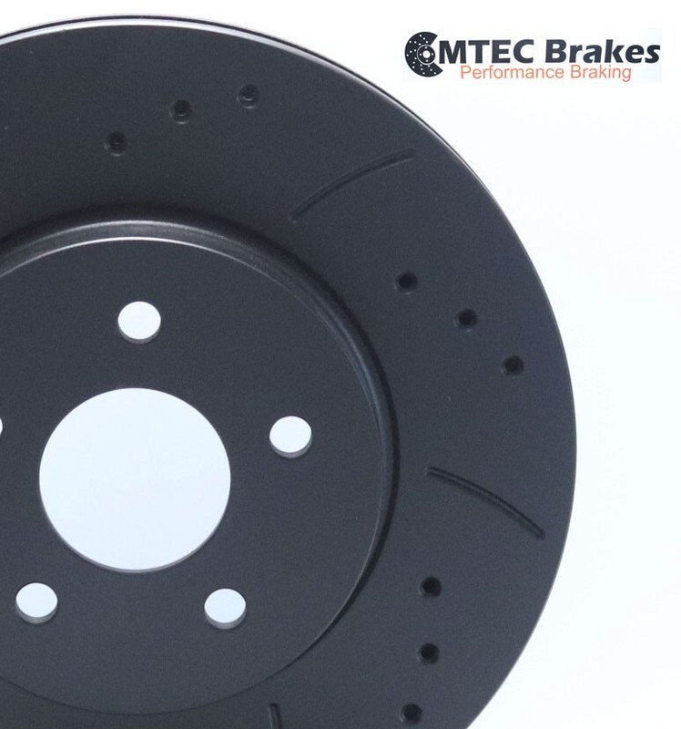 Honda Accord 2.0 94-97 Black Drilled Grooved Front Brake Discs gallery