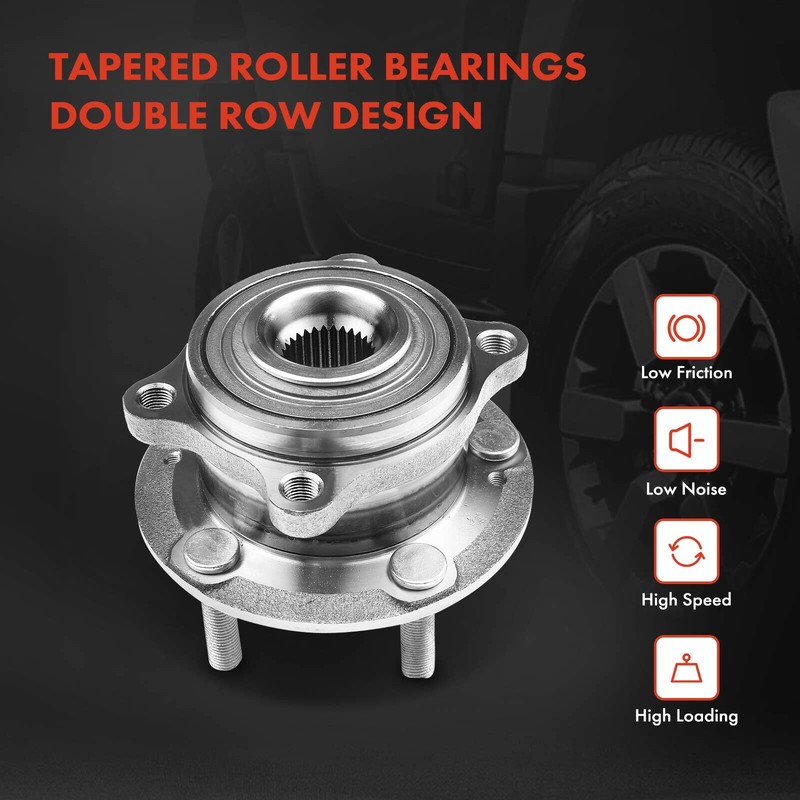 Rear Disc Brake Rotor & Ceramic Pad Wheel Hub for Hyundai Santa Fe 2007-2009 AWD gallery