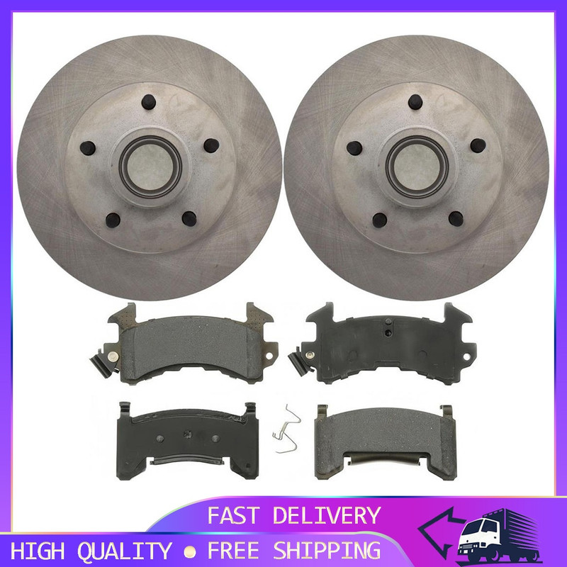 Front Brake Rotors + Disc Brake Pad Set for 1979 1980 1981 Chevrolet El Camino