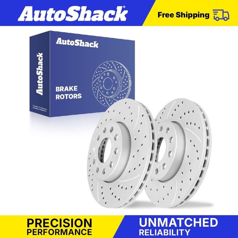 Front Drilled Slotted Brake Rotors Pair for Volkswagen, Jetta 2005-2025