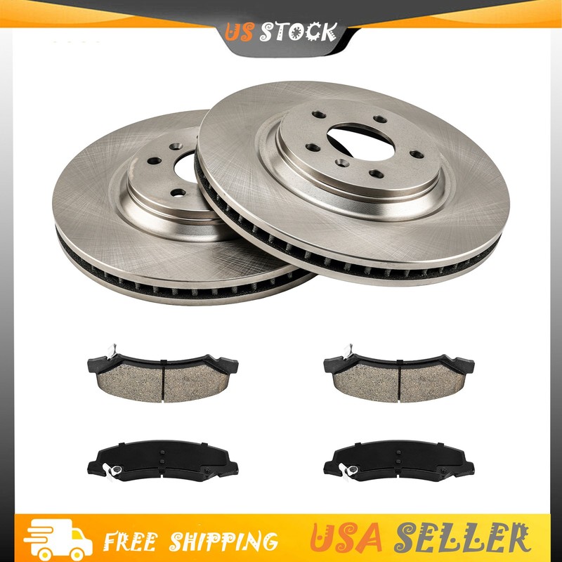Front Vented Ceramic Brake Kit for 2010-2011 Cadillac DTS V8 4.6L P-1159 R-55124