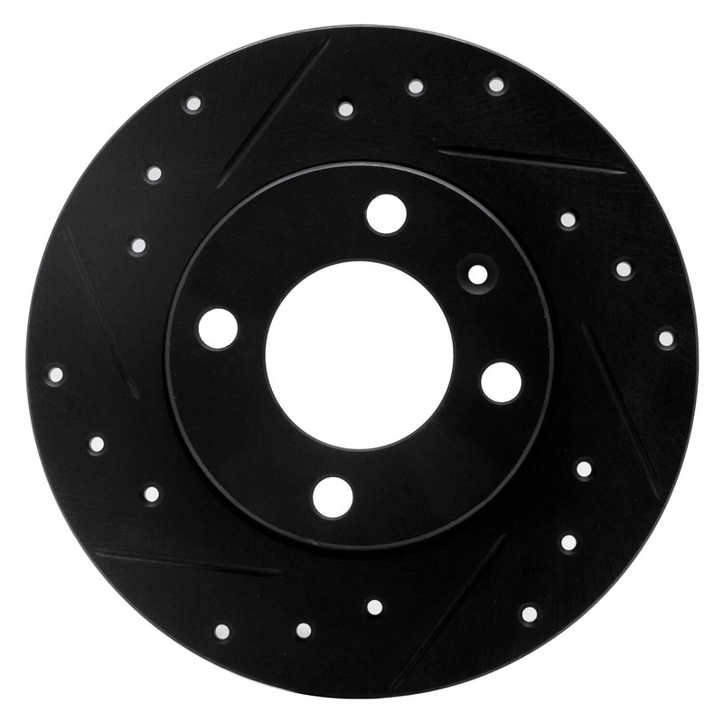 For Volkswagen Passat 91-93 Brake Rotor eLINE Drilled & Slotted 1-Piece Rear