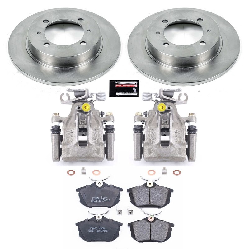 KCOE913 Powerstop 2-Wheel Set Brake Kit With Calipers Rear for Volvo S40 V40 gallery
