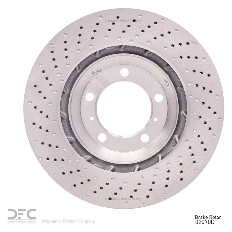 For Porsche Boxster 16 DFC GEOSPEC Drilled Front Passenger Side Brake Rotor gallery
