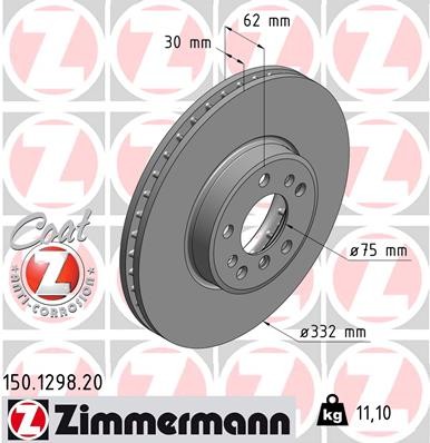 Zimmermann 150.1298.20 Brake Disc for BMW gallery